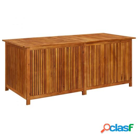 Caja de almacenaje de jardín 175x80x75 cm madera maciza