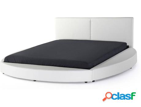 Cama Laval (Blanco - Piel -260x240x91 cm)