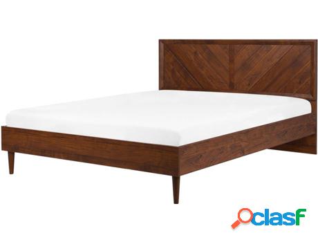 Cama Miale (Marrón - Tablero de Aglomerado -209x167x106 cm)