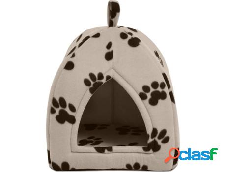 Cama para Gatos VIDAXL Iglú (Marrón - Poliéster - Tamaño