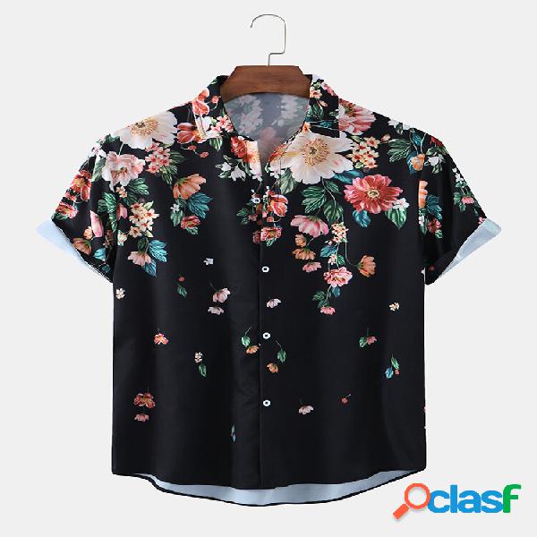 Camisas de manga corta transpirables informales sueltas con
