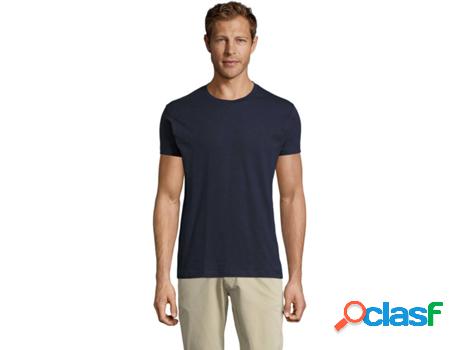 Camiseta Masculino SOLS Regent Fit Azul Marino (M)