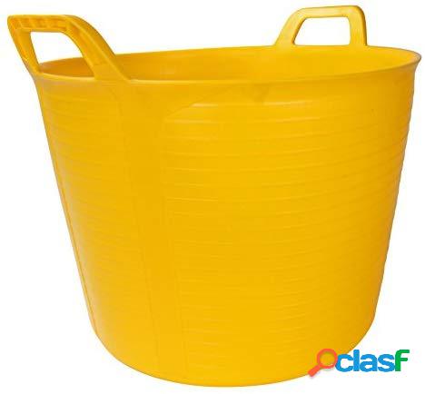 Capazo de plástico amarillo Rubi 40L