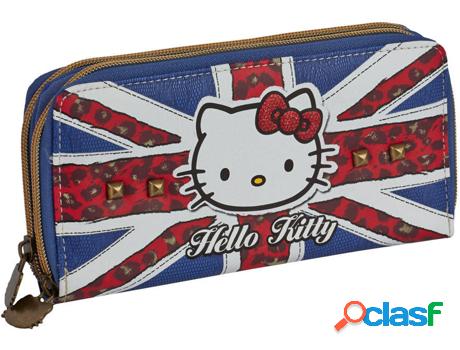 Cartera HELLO KITTY (Azul - Cuero Sintético - 10.5x21x3.5