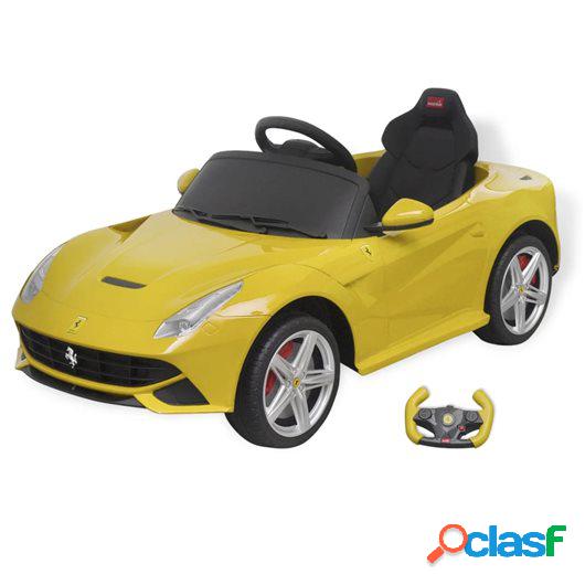 Coche correpasillos Ferrari F12 amarillo 6 V control remoto