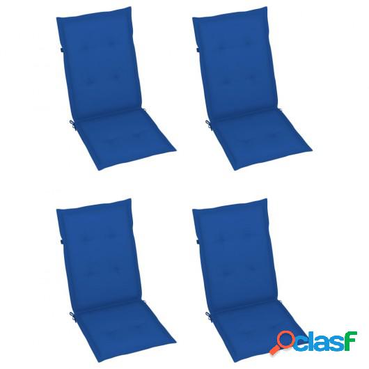 Cojines para sillas de jardín 4 unidades azul klein