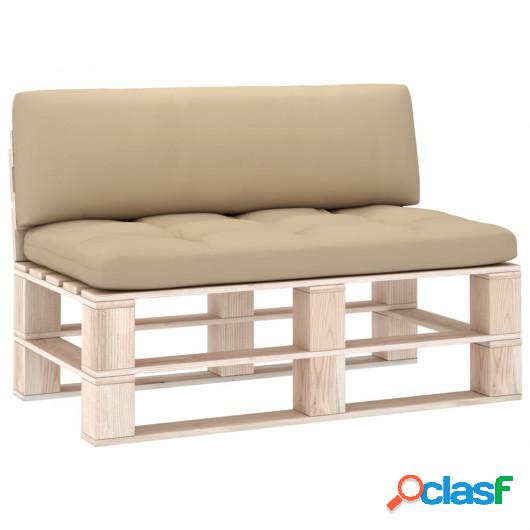 Cojines para sofás de palets 2 piezas beige