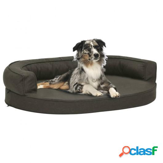 Colchón para cama de perro ergonómico gris oscuro 75x53 cm