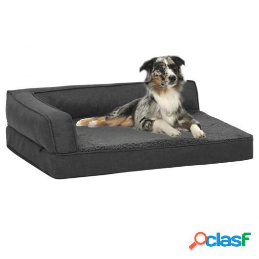 Colchón para cama de perro ergonómico gris oscuro 90x64cm