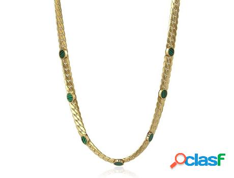 Collar ANARTXY Euphoria (Acero Inoxidable - Dorado y Verde -