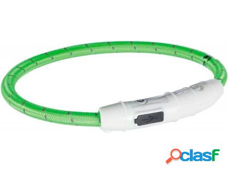 Collar para Perros TRIXIE Luminosa Flash Light Usb Verde