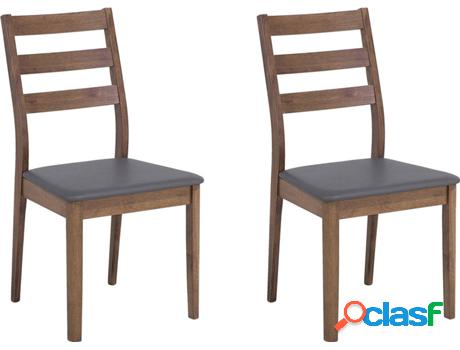 Conjunto 2 Sillas de Comedor Modesto (Marrón - Madera