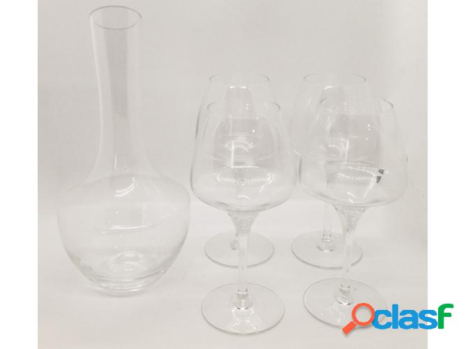 Conjunto Mikasa Open Up 4 Copas 32cl, 1 Decantador 0.76l
