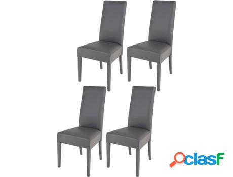 Conjunto de 4 Sillas T M C S Luisa (Gris Oscuro - 99x46x55