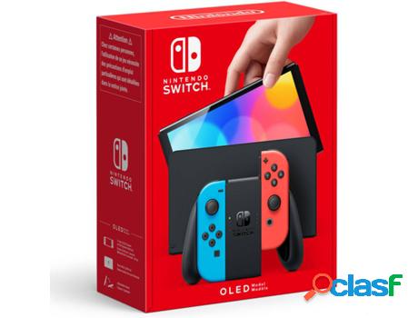 Consola Nintendo Switch Modelo OLED (64 GB - Azul y Rojo