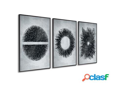 Cuadro DEKOARTE Texturas, Nórdico, Circulos (150x70 cm)
