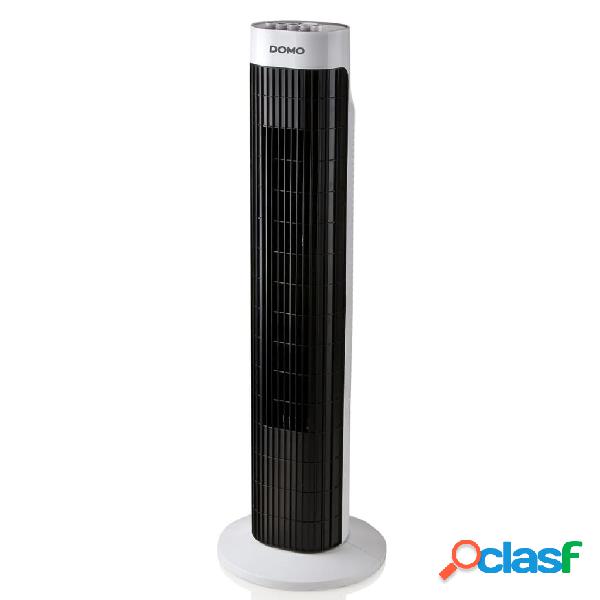 DOMO Ventilador de torre portátil 77 cm 45 W negro DO8125