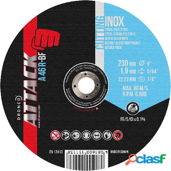 DRONCO A46INOX ATTACK - Disco de corte de 230 x 1,9 mm