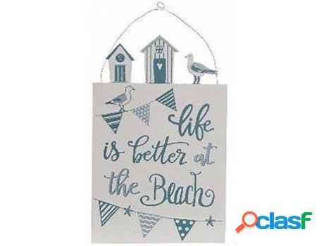 Decoración De Pared HOGAR Y MÁS Cartel Diseño Playero Con