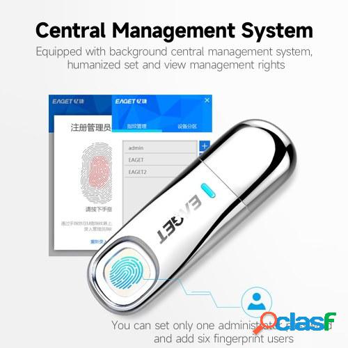 EAGET FU60 64GB USB3.0 Cifrado de huellas dactilares de