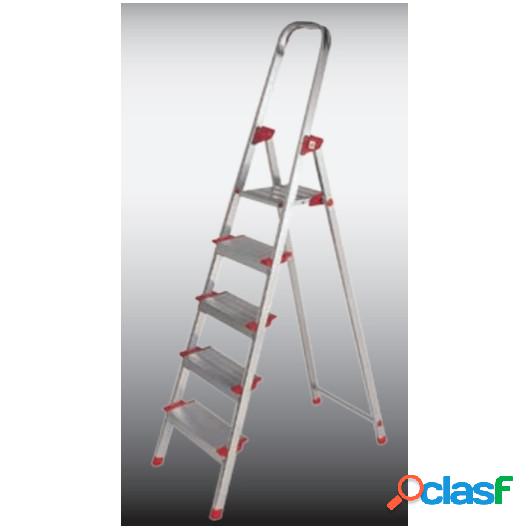 Escalera Domestica Tijera 1,23Mt 6 Peldaños Aluminio New