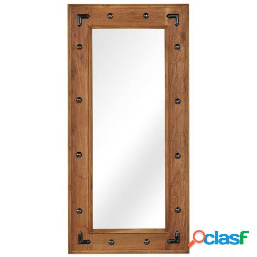 Espejo de madera maciza de acacia 50x110 cm