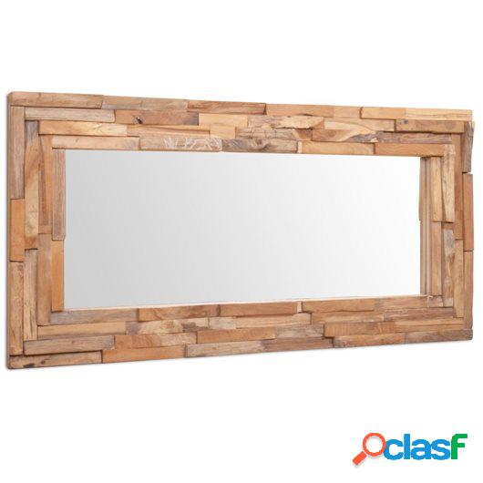 Espejo decorativo de teca 120x60 cm rectangular