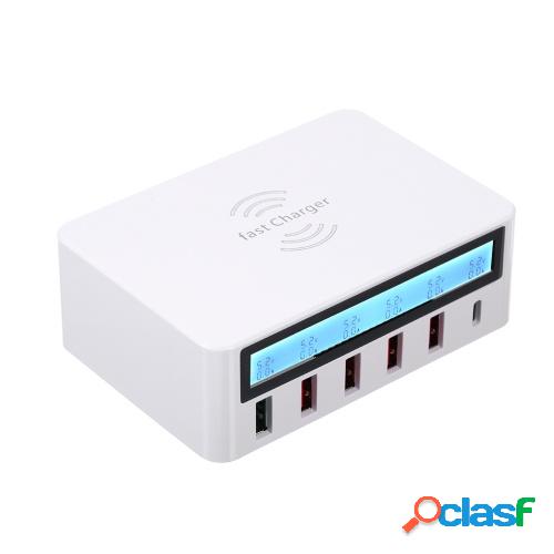 Estación de carga inteligente con 6 puertos LCD Base de