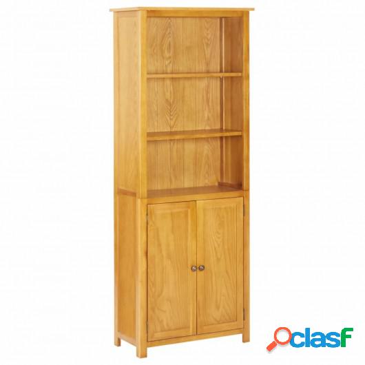 Estantería con 2 puertas de madera maciza de roble