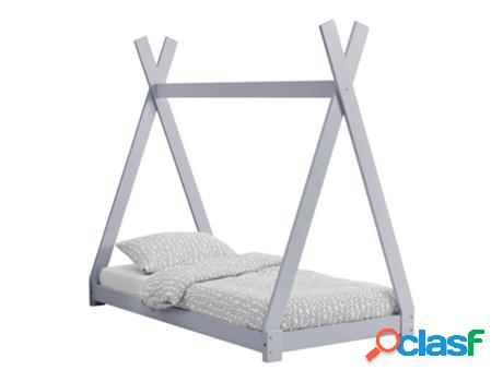 Estructura de Cama Infantil EN.CASA (Gris - Madera - 70x140