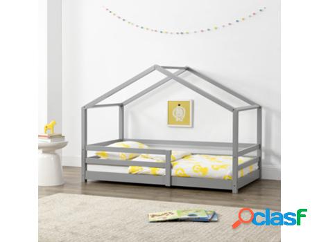 Estructura de Cama Infantil EN.CASA (Gris - Madera - 90x200