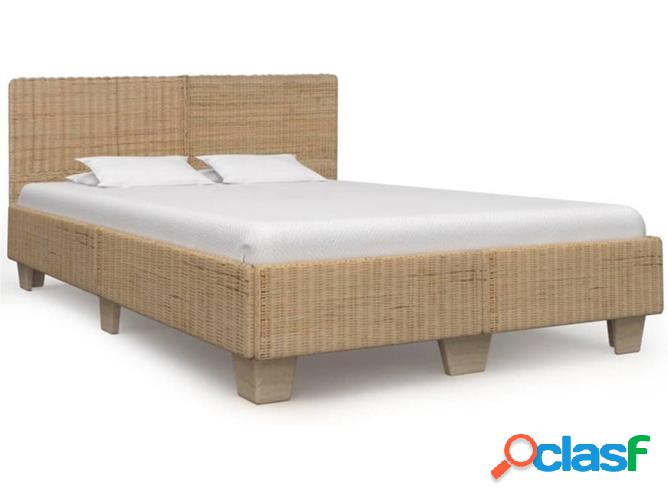 Estructura de Cama VIDAXL artesanal en mimbre natural
