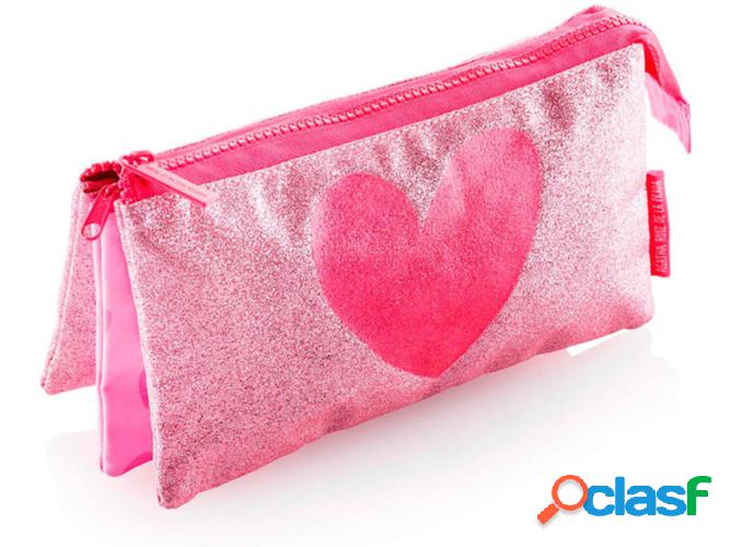 Estuche Triple AGATHA RUIZ DE LA PRADA Lurex (22.5x11.5x2cm)