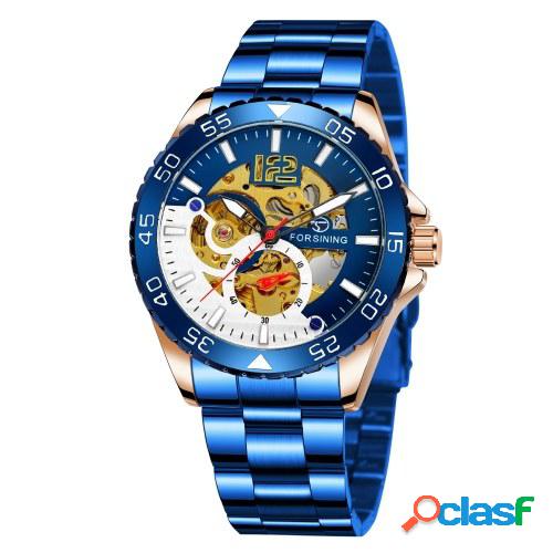 FORSINING Reloj mecánico automático de acero inoxidable