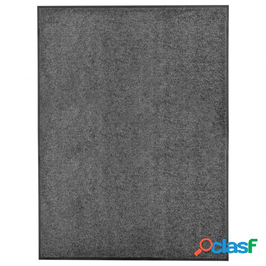 Felpudo lavable gris antracita 90x120 cm