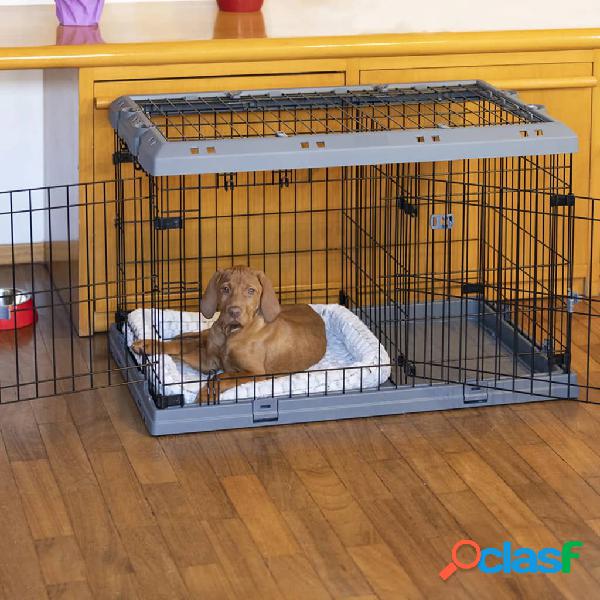 Ferplast Jaula para perros Superior 90 negro 92x58x62,5 cm