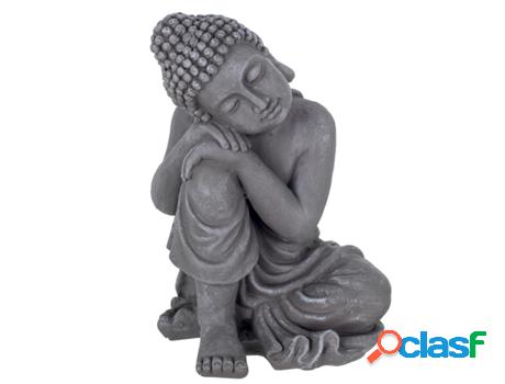 Figura Buda Gris de Resina 41*28*27cm Figura de Buda