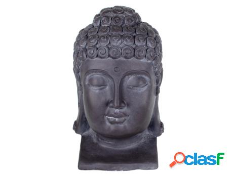 Figura Cabeza Buda Gris de Resina 40*23*24cm Figura de Buda