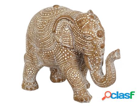 Figura de Elefante Marrón de Resina 15*8*20cm