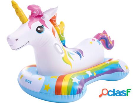 Flotador INTEX Ride On Unicornio Blanco (163x86 cm)