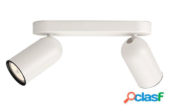 Foco Pongee Gu10 2 X 10 W Max 2 Focos Metal Blanco