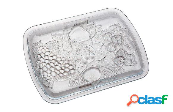 Fuente de Vidrio rectangular Pinknik 32x23cm