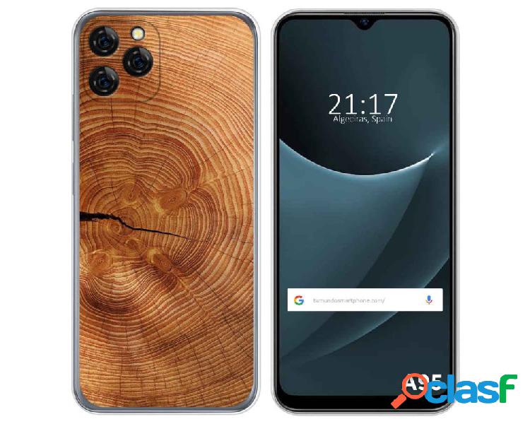 Funda para Blackview A95 TUMUNDOSMARTPHONE Dibujos Madera 04