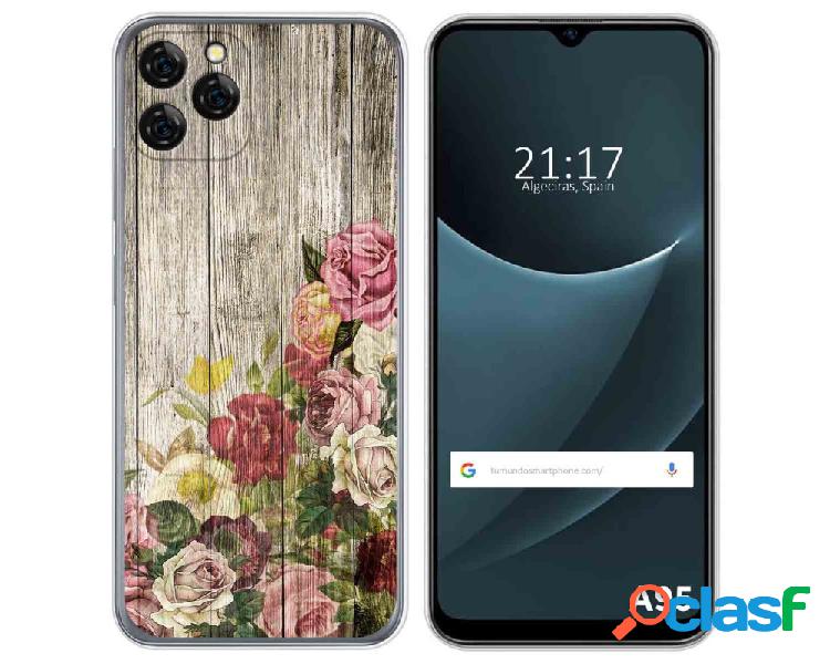 Funda para Blackview A95 TUMUNDOSMARTPHONE Dibujos Madera 08