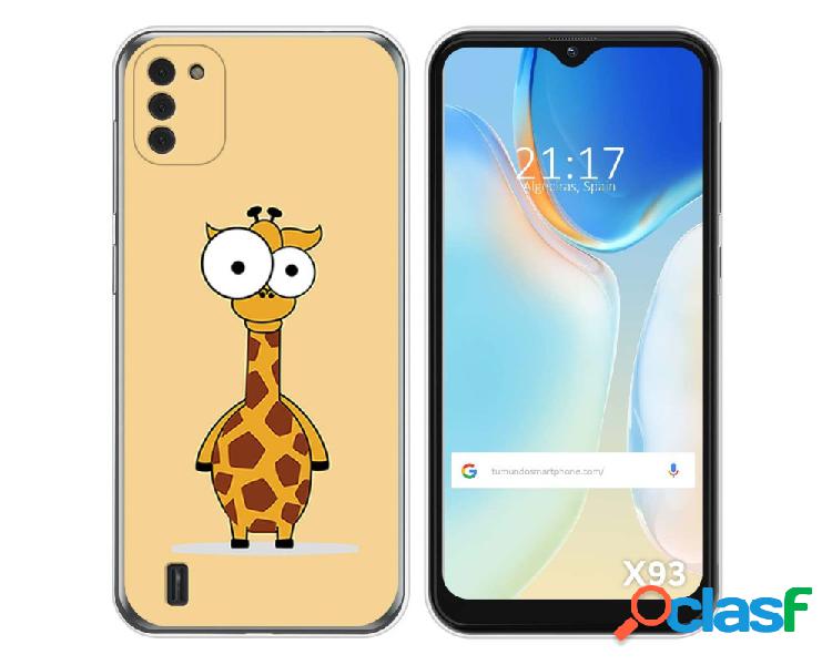 Funda para Doogee X93 TUMUNDOSMARTPHONE Dibujos Jirafa