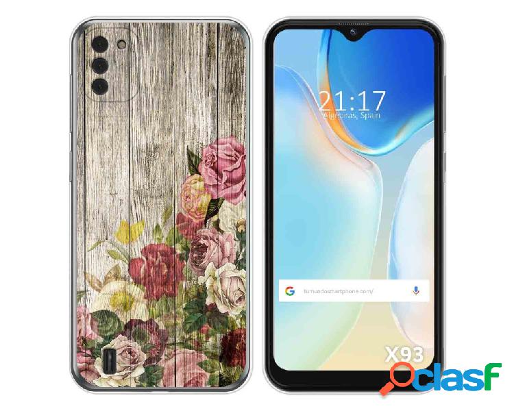 Funda para Doogee X93 TUMUNDOSMARTPHONE Dibujos Madera 08