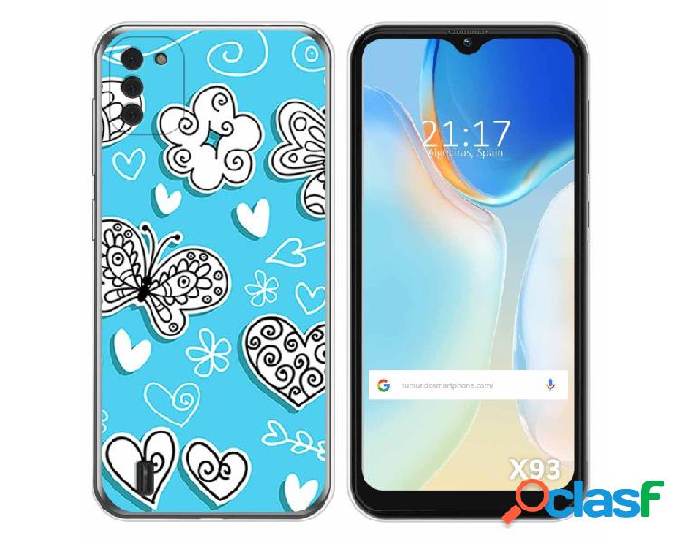 Funda para Doogee X93 TUMUNDOSMARTPHONE Dibujos Mariposas