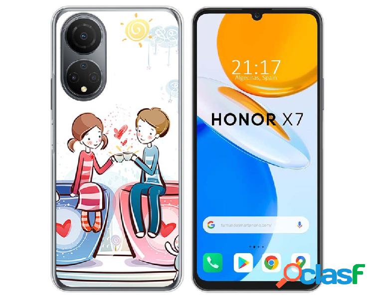 Funda para Huawei Honor X7 TUMUNDOSMARTPHONE Dibujos Café