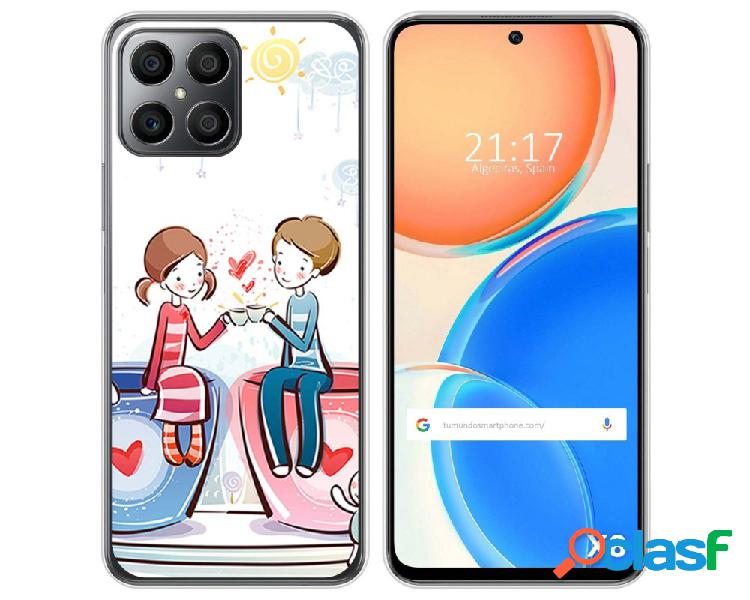 Funda para Huawei Honor X8 TUMUNDOSMARTPHONE Dibujos Café