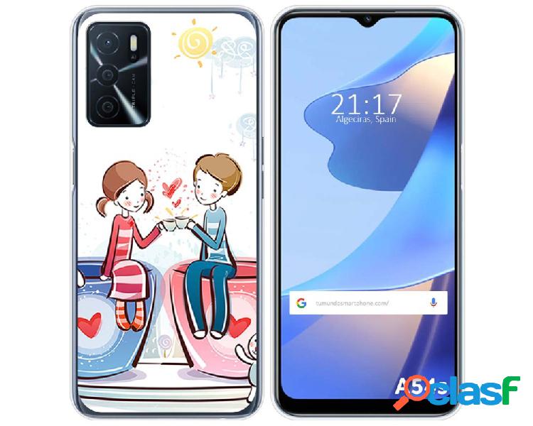 Funda para Oppo A54s TUMUNDOSMARTPHONE Dibujos Café